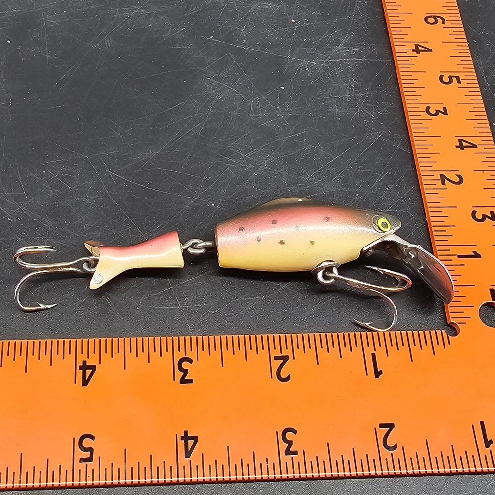 Wood Spot Tail Jointed Minnow 1300 Series Vintage Fishing Lure